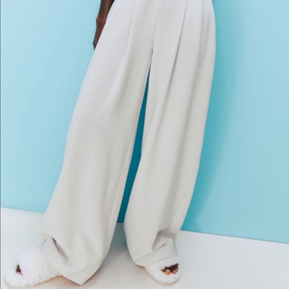 H&M Wide Leg High Waist Trouser Pant - Picture 2 of 9